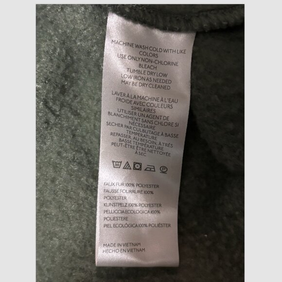 FREE PEOPLE GREEN Crystal Kelp Cozy Up Faux Fur Cardi FLEECE JACKET SIZE LARGE - Picture 15 of 15